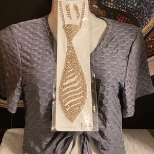 Bling Out Sexy 🔥 Tie Necklace & Earrings